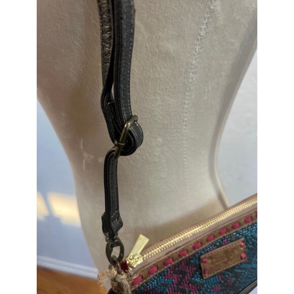 Catchfly Beaded Suede Fringe Crossbody Bag New With Tags - Picture 6 of 10